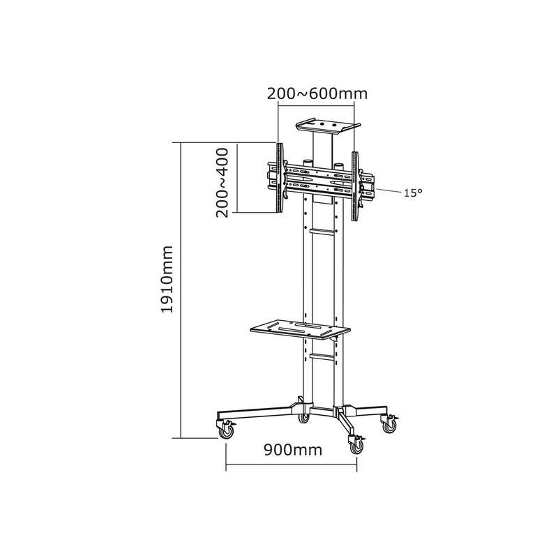 TV SET ACC FLOOR STAND BLACK/32-55" PLASMA-M1700E NEOMOUNTS