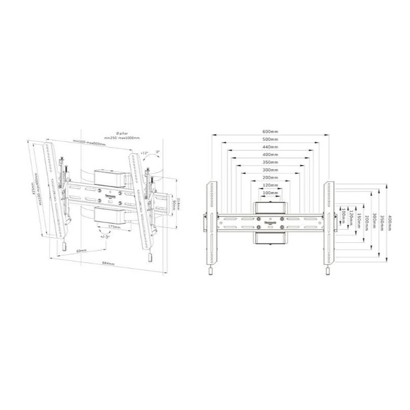 TV SET ACC WALL MOUNT/WL35S-910BL16 NEOMOUNTS